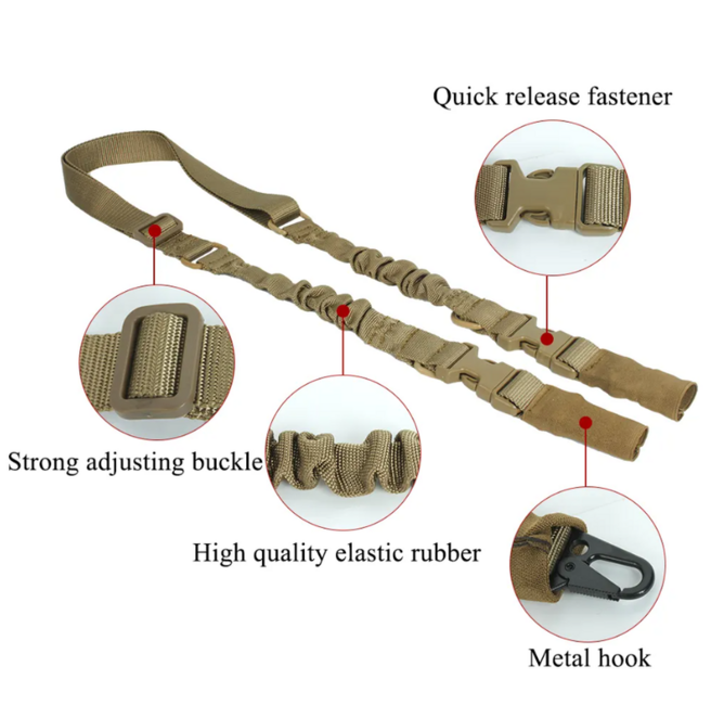 DRAGOWA Multifunctional Two-Point Sling, Black