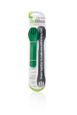 Humangear GoBites BIO DUO Cutlery Set, Green
