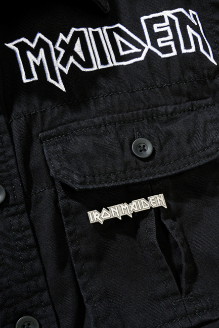 Brandit Iron Maiden Vintage Eddy Long Sleeve Shirt, Black