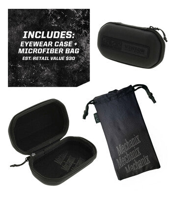 Mechanix Type X Tactical Glasses, Black Frame, Amber Lens