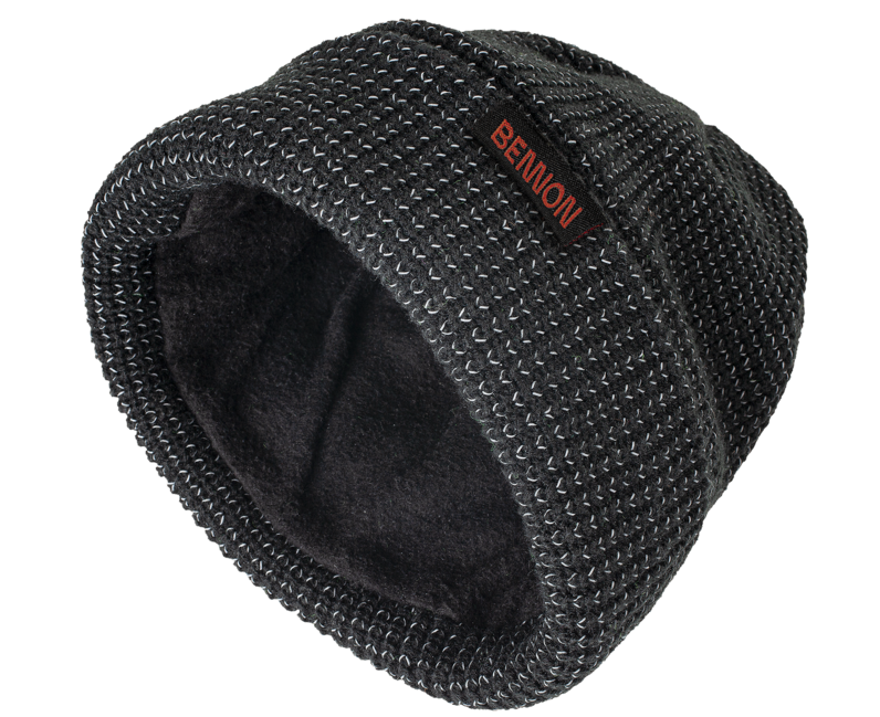 BENNON Reflectos Polyacrylic Beanie, Black