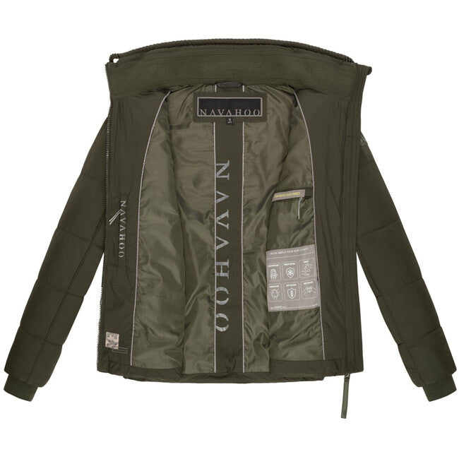 Navahoo Women's Winter Jacket Liebesfee, Dark Olive