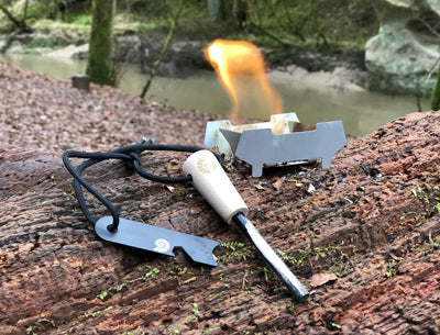 Origin Outdoors Firesteel Deluxe Fire Starter, Black