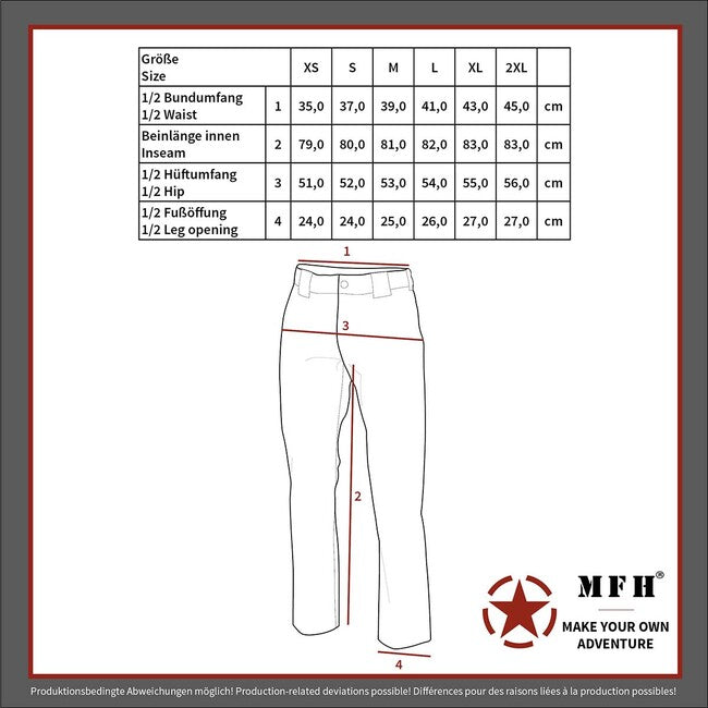 MFH BDU women's American trousers, black