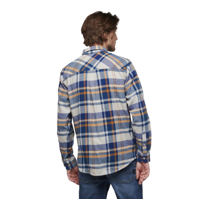 Black Diamond Project Flannel Men's Shirt, Pewter-Indigo Plaid