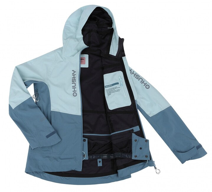 HUSKY Women's Hardshell Jacket Nicco, Mint/Turquoise