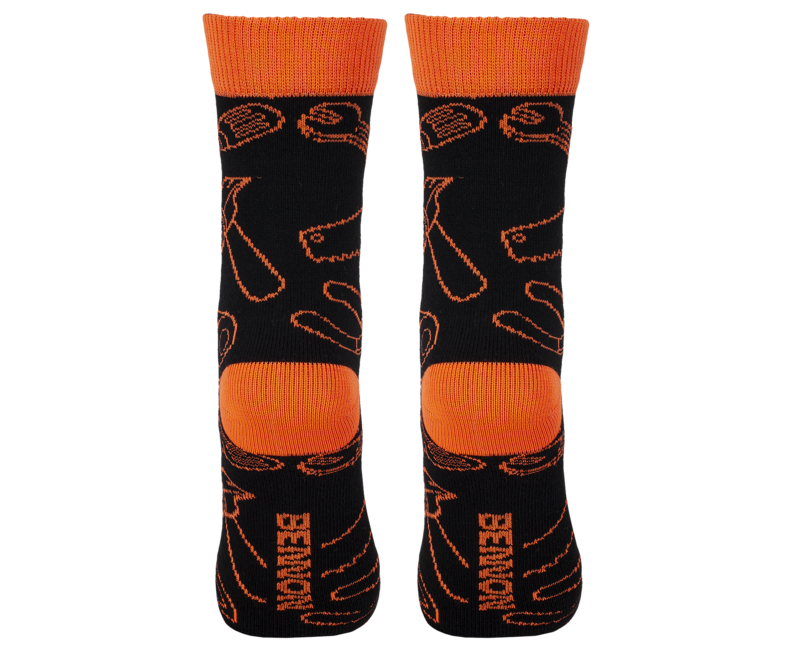 Bennon BENNONKY Socks, Black/Orange