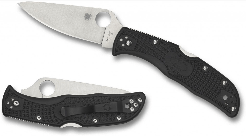 Spyderco Endela Lightweight Folding Knife 8.7cm, Black FRN