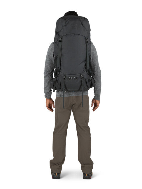Osprey Rook 50 Backpack, Dark Charcoal/Silver Lining