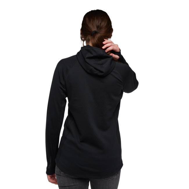 Black Diamond Coefficient Women's Fleece Hoodie, Black