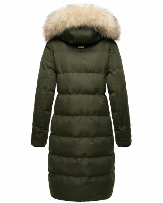 Marikoo Schneesternchen Women's Winter Jacket with Hood, Olive