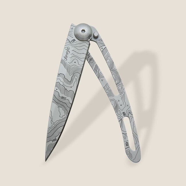 Deejo Tattoo Naked Topography Folding Knife