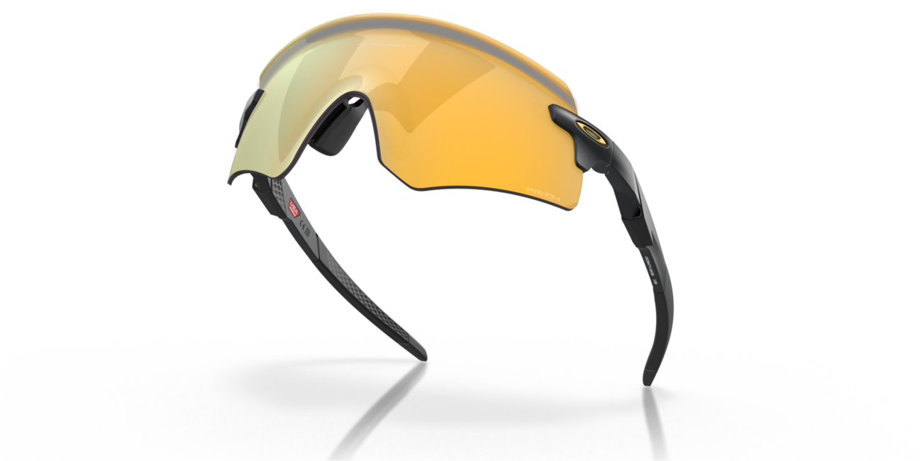 Oakley ENCODER Sunglasses, Matte Carbon Frame, Prizm 24K Lenses