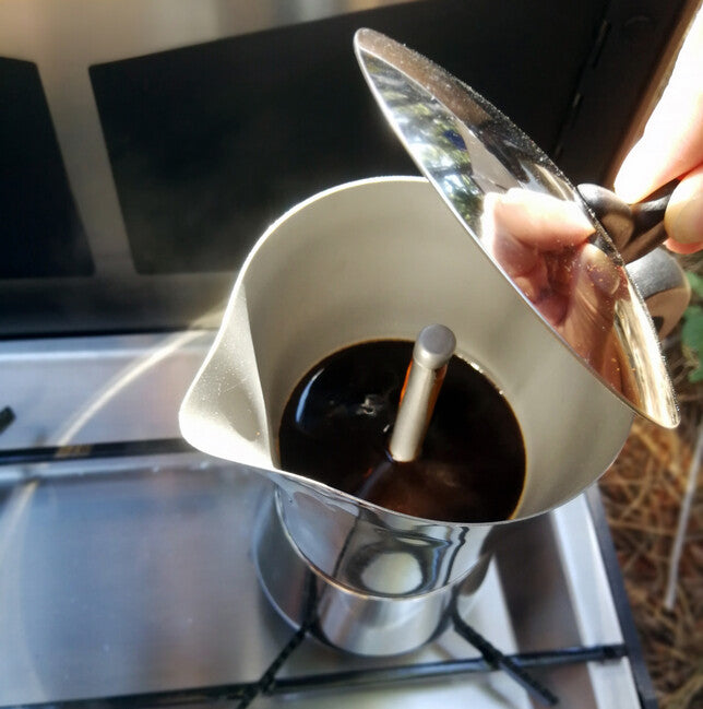 BasicNature Stainless Steel Espresso Moka Pot, 6 Cup