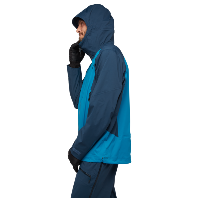 Black Diamond Recon Lt Stretch Shell Women's Men's Ski Jacket, Kingfisher-Indigo