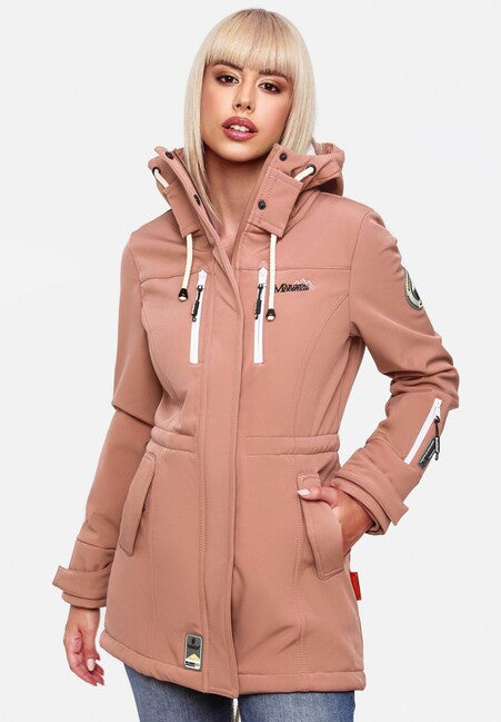 Marikoo Women's Winter Softshell Jacket with Hood Zimtzicke