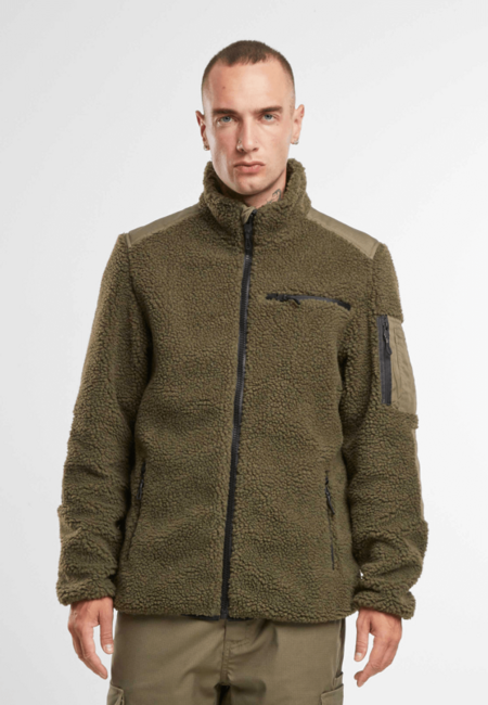 Brandit Ramble Teddyfleece Men's Fleece Jacket, Olive