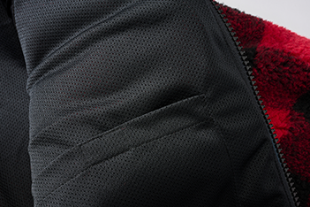 Brandit Teddyfleece Worker Fleece Hoodie Jacket, Red/Black