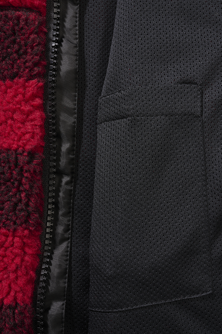 Brandit Kids Teddyfleece Hoodie Jacket, Red/Black