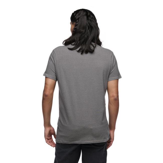 Black Diamond Men's T-Shirt BD Stripe, Charcoal-Off White