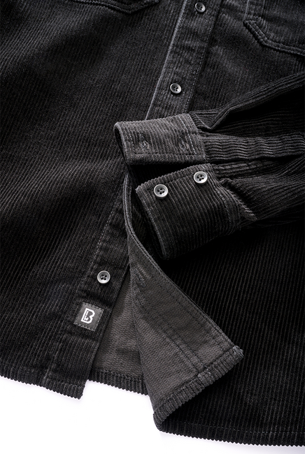 Brandit Corduroy Classic Shirt, Black