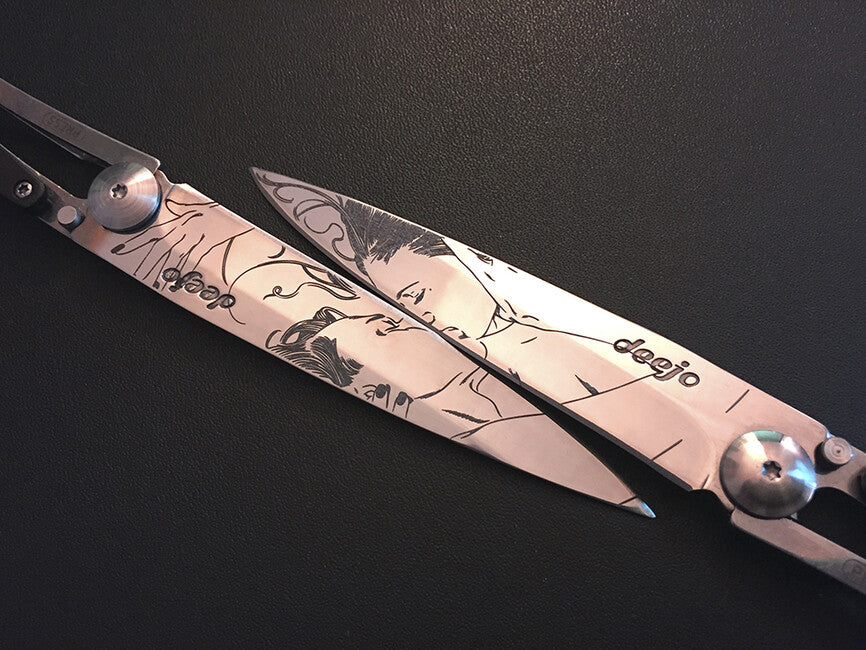 Deejo Set 2 Folding Knives The Kiss