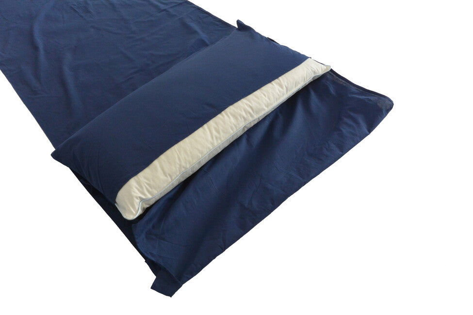 Origin Outdoors Poly-Cotton Sleeping Bag Liner, Royal Blue, Rectangular