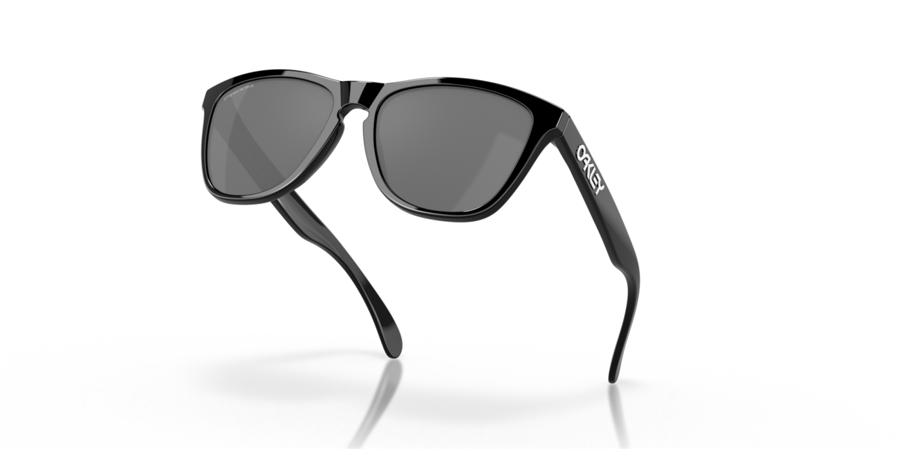 Oakley FROGSKINS Sunglasses, Polished Black Frame, Prizm Black Lens, 55