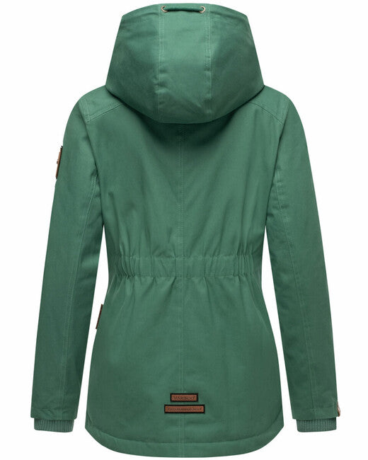 Marikoo Bikoo Women's Winter Parka with Hood, Dusty Green