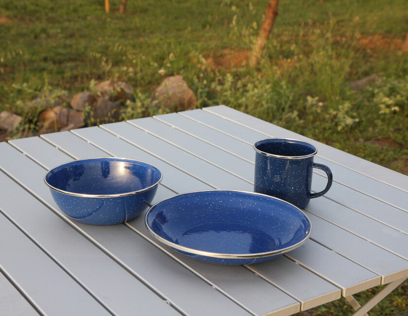 Origin Outdoors Enamel Plate, Navy Blue, 20 cm Deep