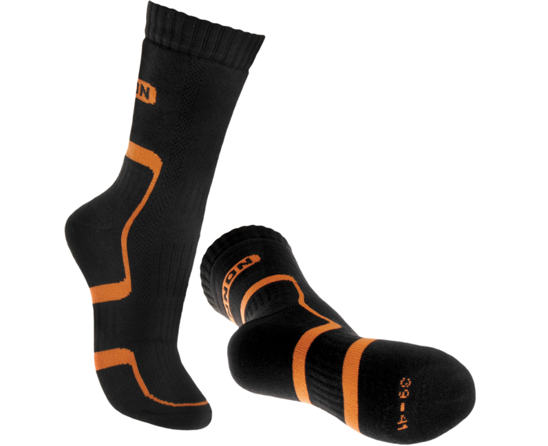 Bennon Trek Sock Trekking Socks, Black/Orange
