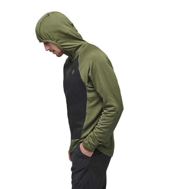 Black Diamond Coefficient Lt Hybrid Men's Hoodie, Tundra-Black
