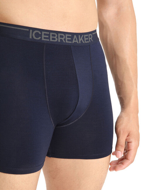 Icebreaker Men's Anatomica Boxers, Navy Blue