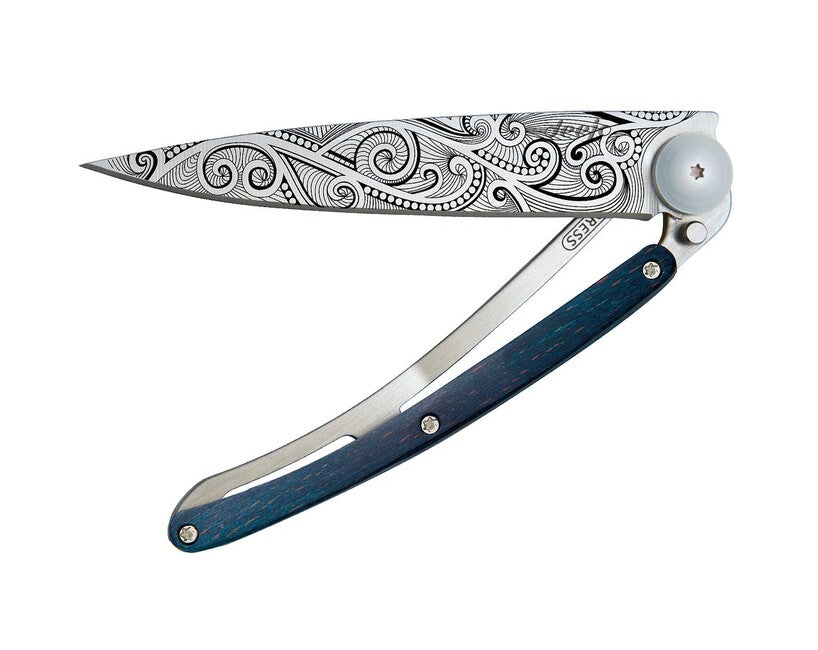 Deejo Tattoo Folding Knife Beech Pacific
