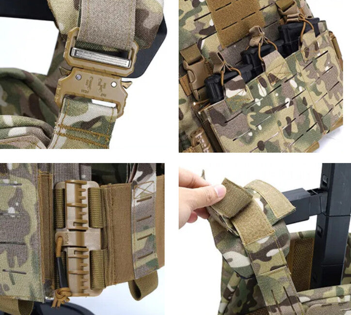 DRAGOWA with Quick-Release Buckle Vest, Coyote