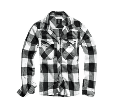 Brandit Check Shirt, White/Black