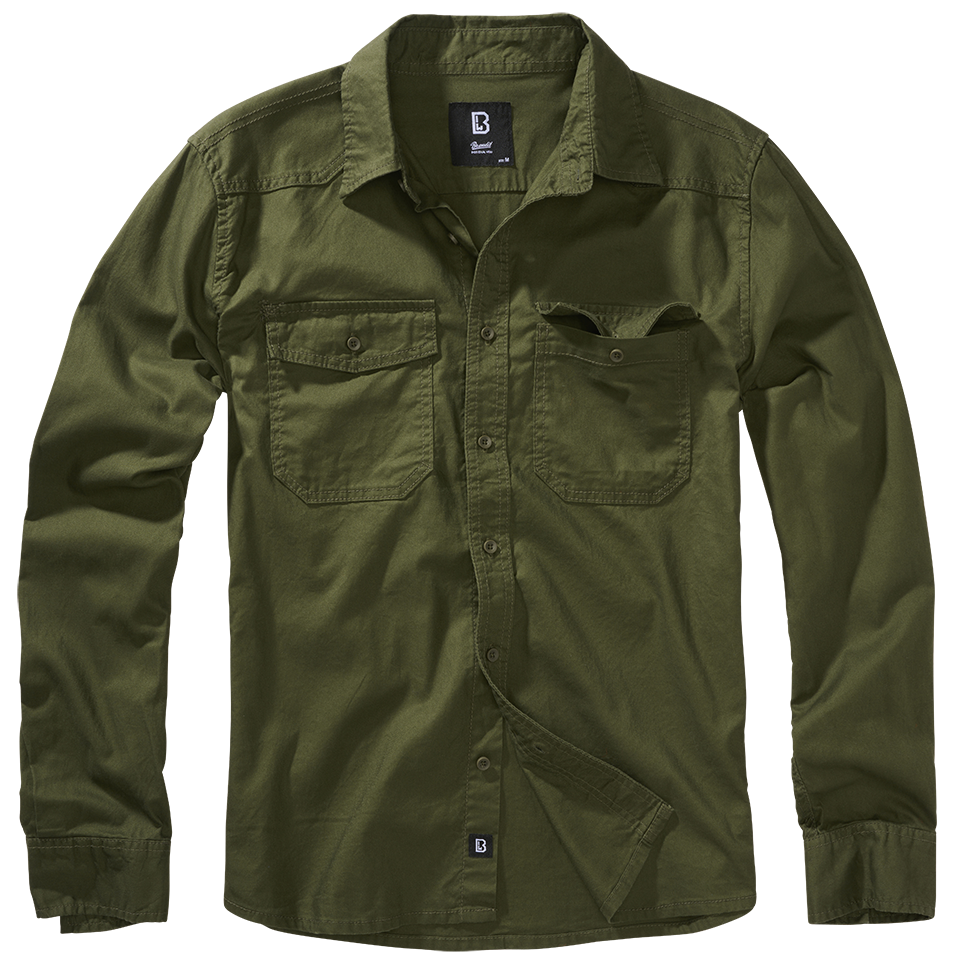 Brandit Flanellshirt košeľa, olivová