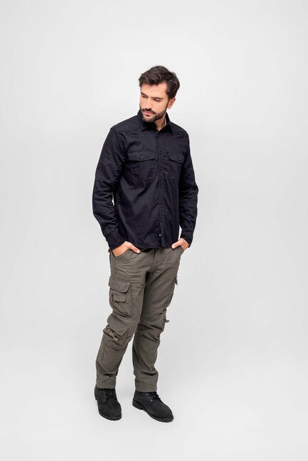 Brandit Flanellshirt Shirt, Black