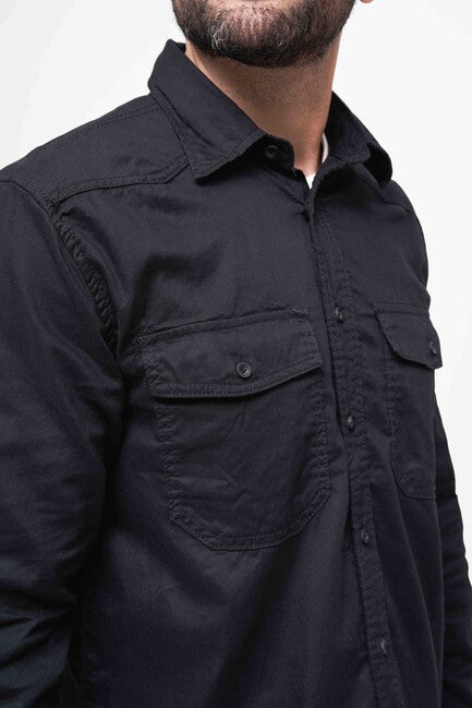 Brandit Flanellshirt Shirt, Black