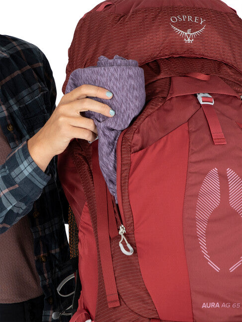 Osprey Aura AG 65 Backpack, Berry Sorbet Red