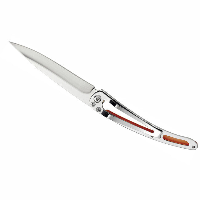 Deejo Tattoo Folding Knife, Orange Symmetry