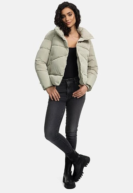 Marikoo Women's Short Winter Jacket Jalliaa, Pebble Grey