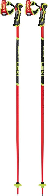 LEKI WCR TBS SL 3D Σκι Κατάβασης, Ανοιχτό Κόκκινο/Μαύρο/Νέον Κίτρινο