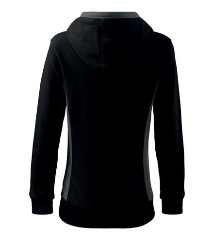 Malfini Women's Kangaroo Hoodie 280g/m2, Black-Grey
