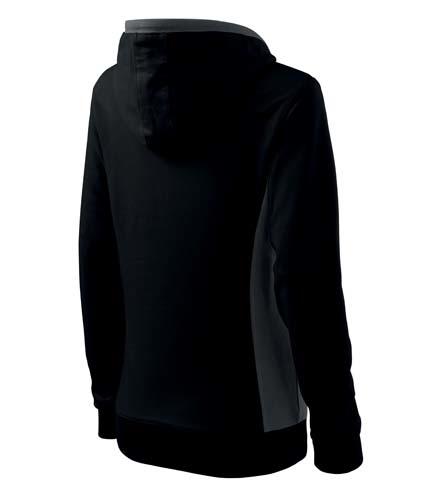 Malfini Women's Kangaroo Hoodie 280g/m2, Black-Grey