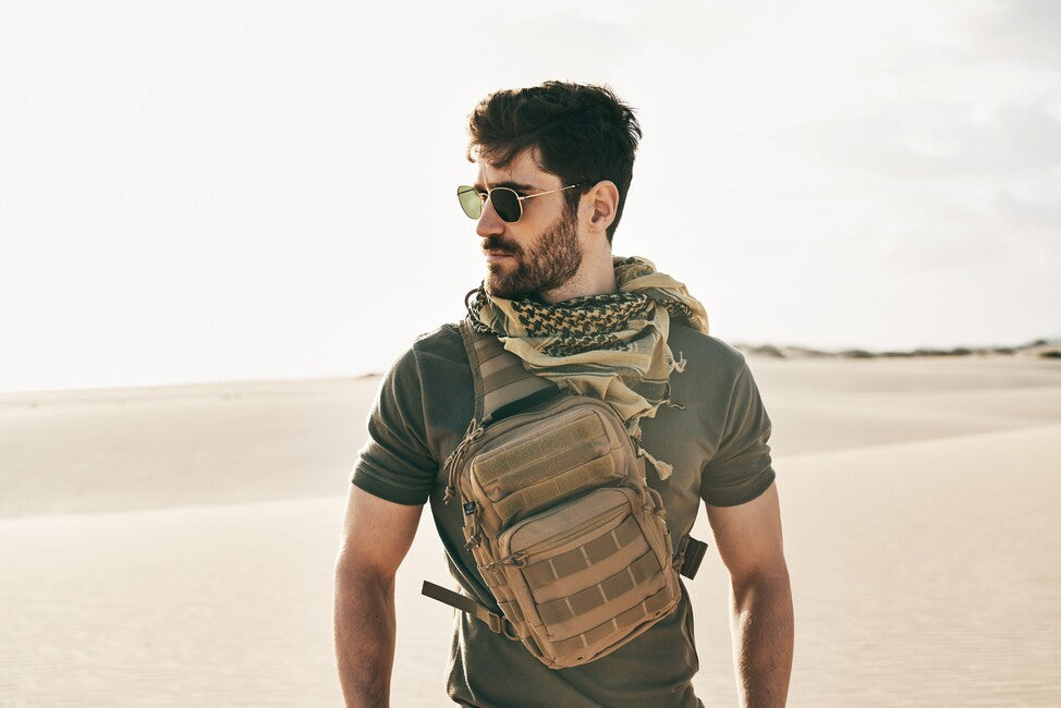 Brandit US Cooper Shoulder Bag, Dark Camo