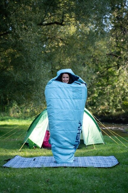 HUSKY Majesty Ladies Synthetic 3-Season Women's Sleeping Bag -10, Light Blue