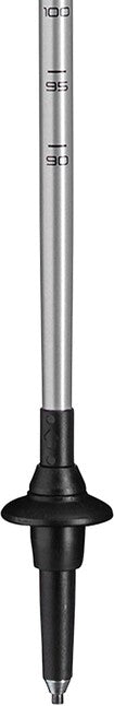 LEKI Traveller Alu Nordic Walking Poles, Black-Silver Grey-Neon Yellow, 90-130 cm