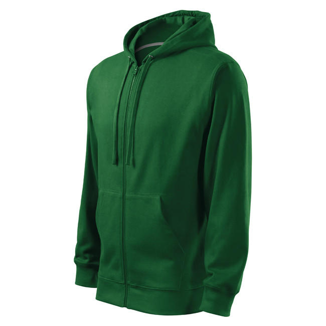 Malfini Men's Trendy Zipper 300g/m2 Hoodie, Green