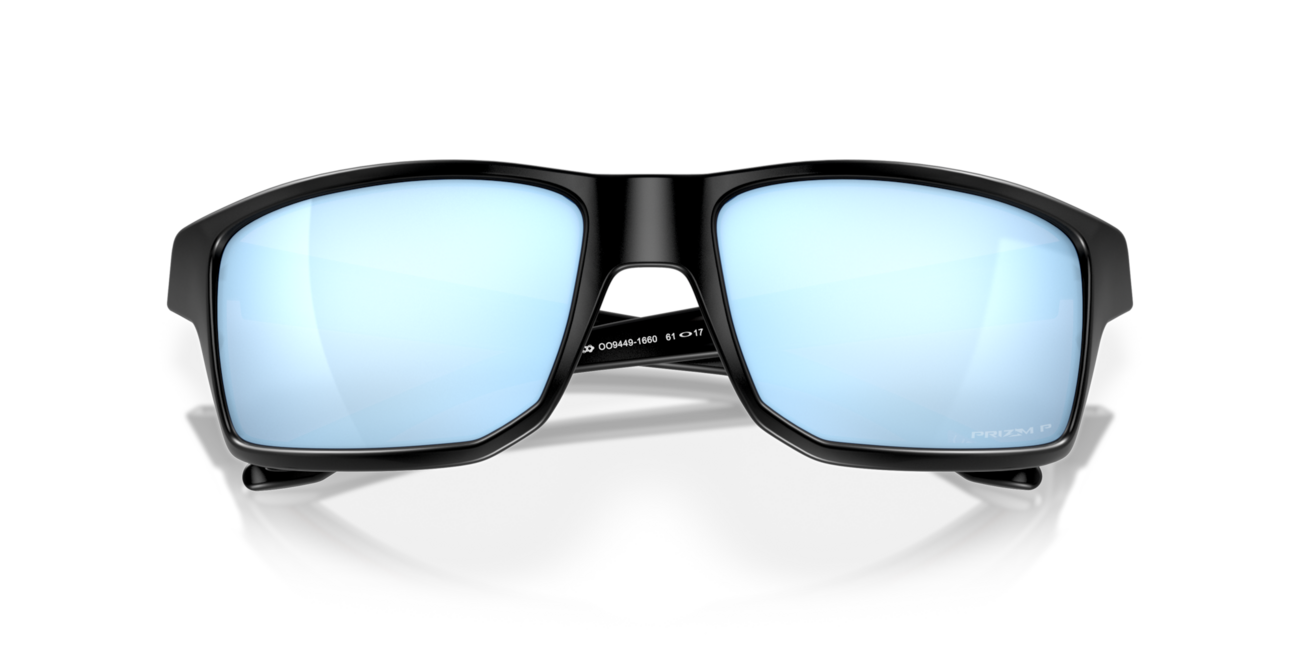 Oakley GIBSTON Sunglasses, Matte Black Frame, Prizm Deep Water Polar Lens, 61
